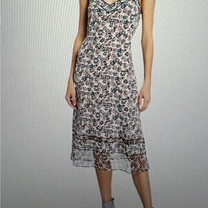 Rag & Bone Floral Print Midi Dress Large